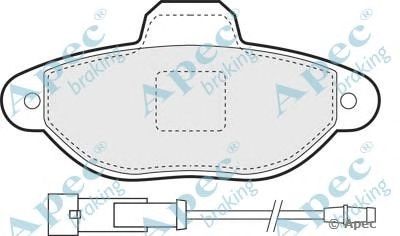 APEC BRAKING pad812 -  Комплект тормозных колодок, дисковый тормоз